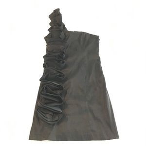 Daisy One Shoulder Black Dress